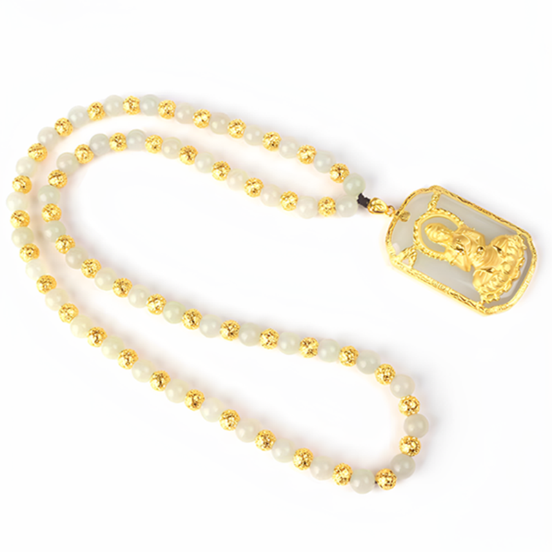 黄金翡翠平安扣挂绳高端挂脖吊坠绳子手工男女玉坠挂件项链绳编织