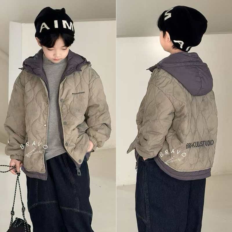 布芮欧儿童轻薄软糯扎染棉服外套