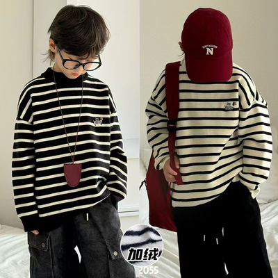 大E小e加绒柔软刺绣仿水貂绒毛衣