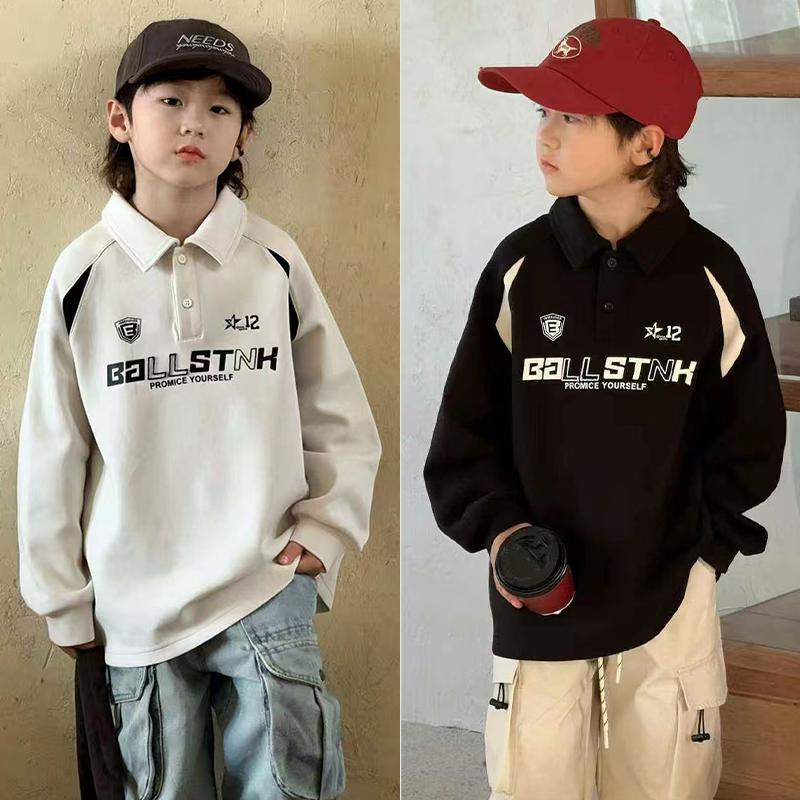 嗨大E小e新款运动潮酷卫衣POLO衫