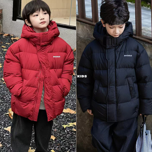 牛哆哆童装外套冬新款男童女童保暖年货款90白鸭绒羽绒服44635