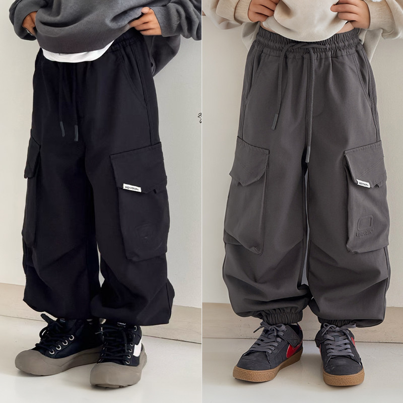 大E小e童装25冬新款男童女童帅气工装裤儿童一体绒加绒裤子66602,童装/婴儿装/亲子装,裤子,淘宝优惠券,粉丝福利购,淘宝优惠卷