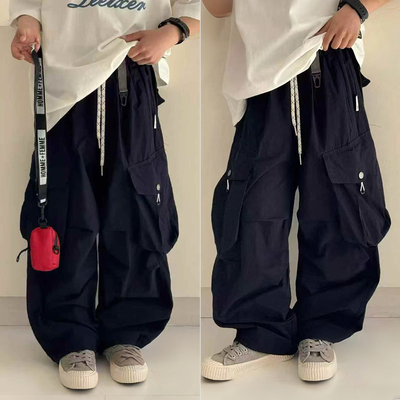 大E小e春夏男女童直筒休闲工装裤