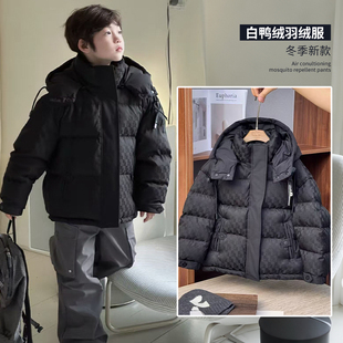 牛哆哆童装25冬季男童女童新款儿童保暖90白鸭绒羽绒服外套15311