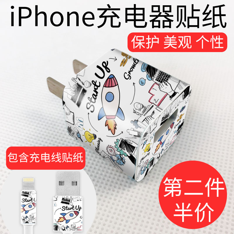 Æ»¹ûiPhonex³äµçÆ÷Í·ÌùÖ½8ÊÖ»ú7p¿¨Í¨6plusÓ¡»¨±£»¤ÌùĤ´´Òâ¿É°®