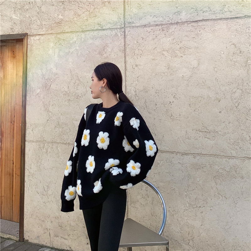 Korean hand crochet heavy industry Japanese lazy Pullover Sweater