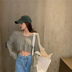 Real price Korean thin hooded short sunscreen T-shirt