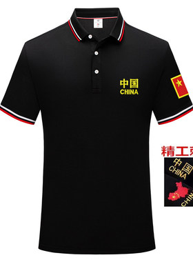 中国国家队速干POLO衫男立领