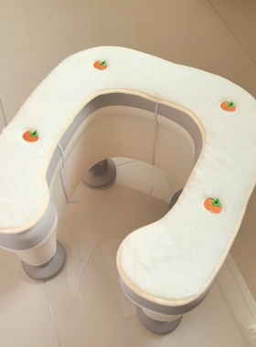 马桶垫蹲厕改坐便器垫子老人孕妇坑辅助便捷家用便改凳毛绒垫子