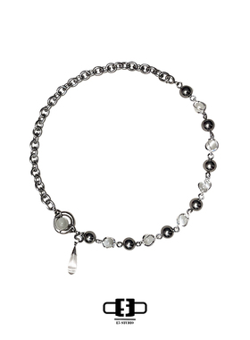 E5 STUDIO/E5集原创人造合金钢球猫眼石项链手链个性搭配配饰情侣