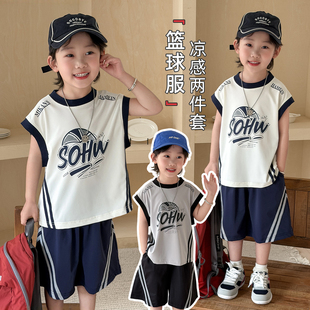 儿童篮球服运动风背心套装夏季潮流无袖男童 BD26762