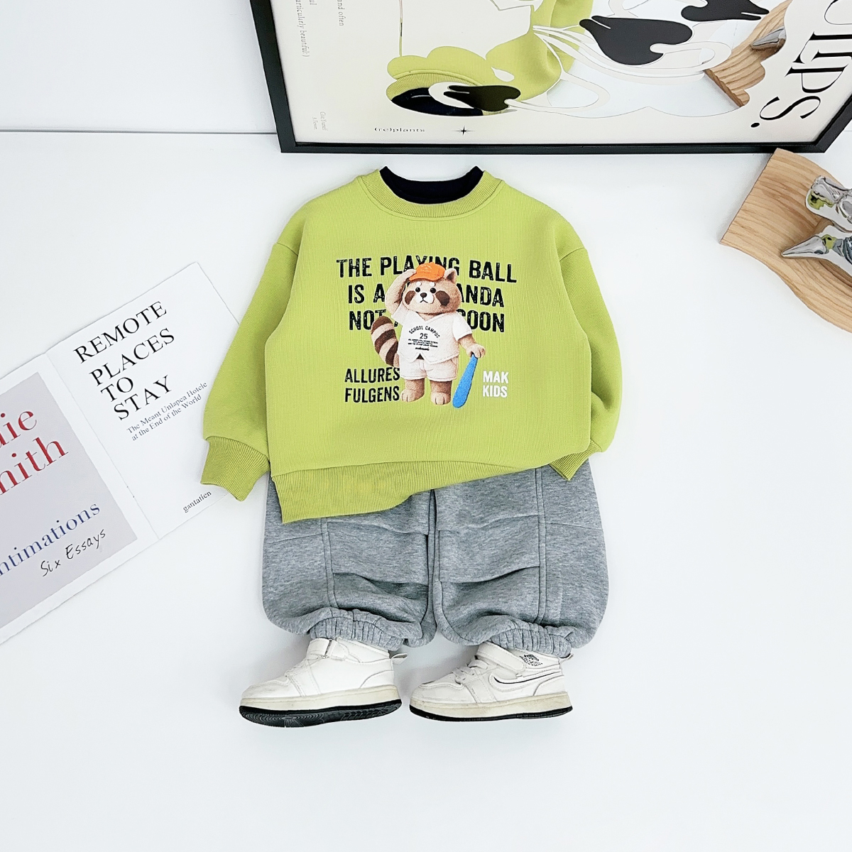 儿童卫衣加绒加厚2025新款秋冬季男童上衣潮HZ251004