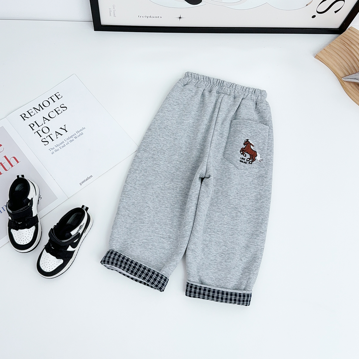 儿童冬加绒裤子男童运动裤2025新款秋冬装 HS25183