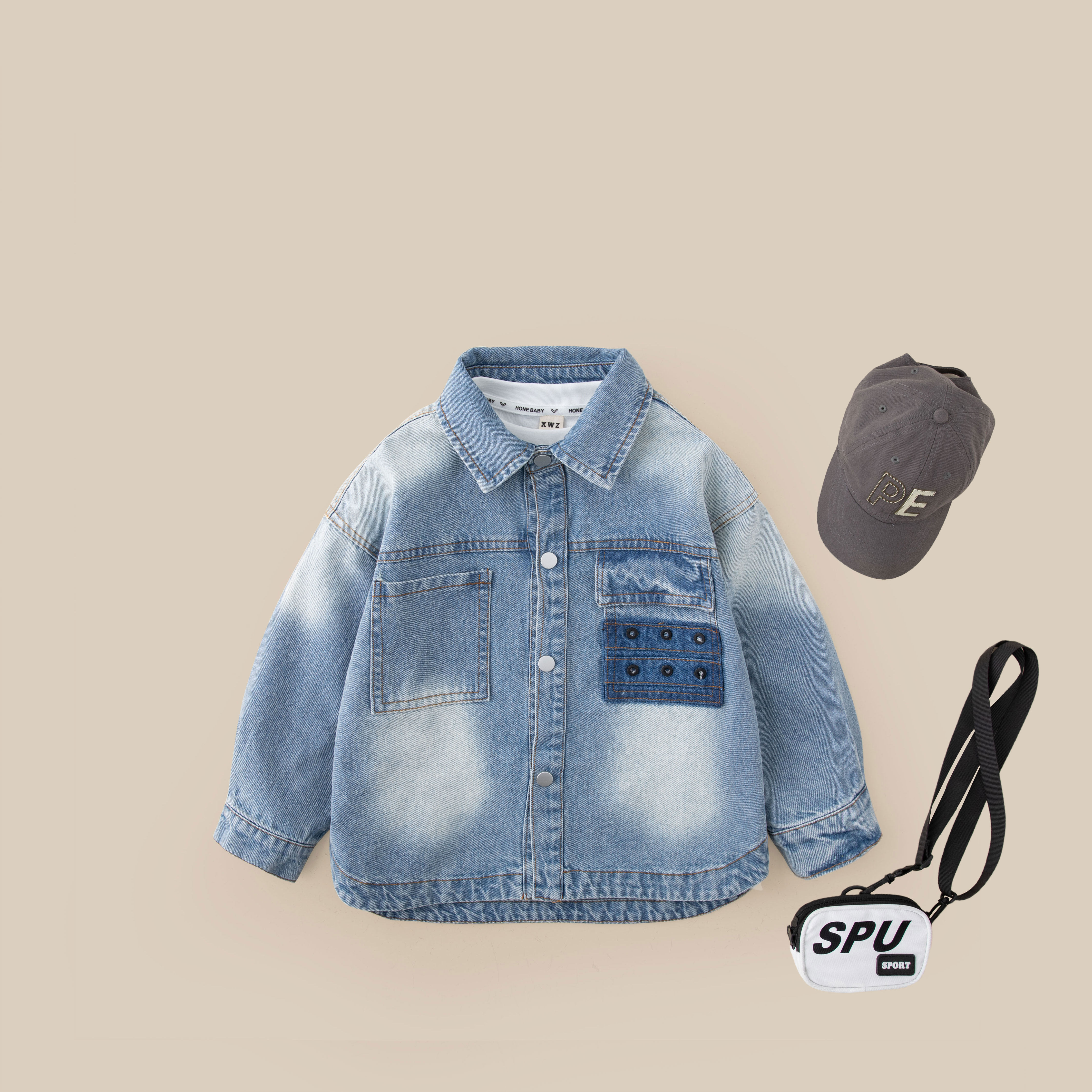 儿童套装2026新款男童春款牛仔外套+长袖T恤两件套BCA803华子童装,童装/婴儿装/亲子装,套装,淘宝优惠券,粉丝福利购,淘宝优惠卷