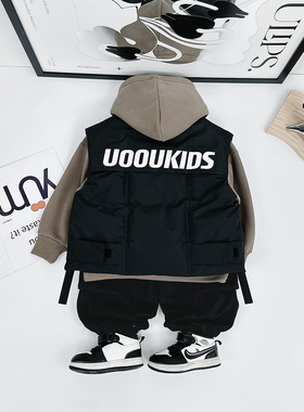 儿童棉马甲加厚2025新款秋冬装男童外套潮 D-BQ23638
