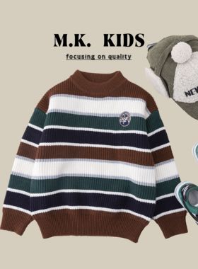 MK品牌儿童冬款条纹毛衣DV70189