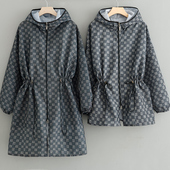 女围裙长袖 2023年新款 爆款 休闲收腰气质连帽罩衣外穿防水防尘厨房