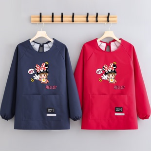 小个子围腰长袖防水围裙舒适短款厨房做饭罩衣定制logo工作服印字