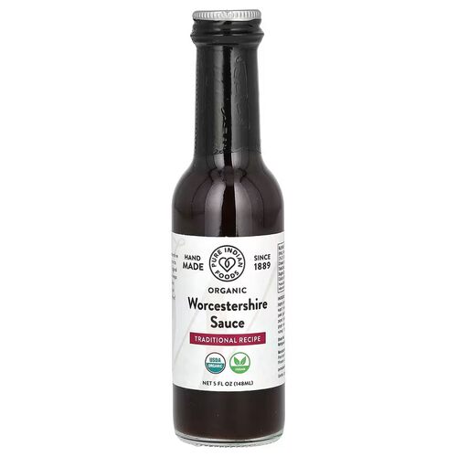 Pure Indian Foods天然伍斯特郡酱油手工制作烹饪蘸酱无添加148ml