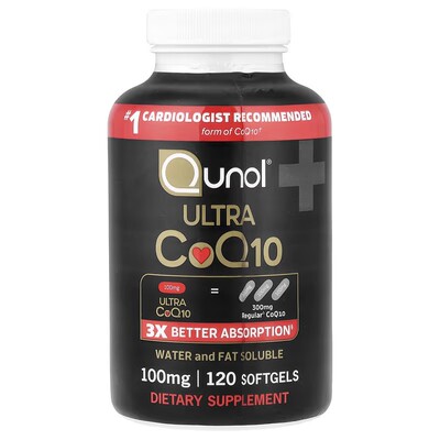 美国原装Qunol Ultra辅酶Q10心脏心血管健康100毫克易吸收120粒