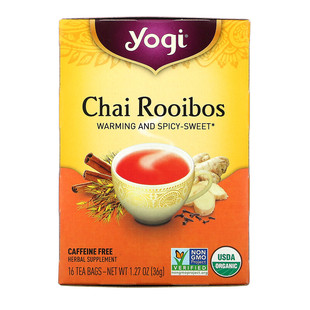 Yogi Tea 南非博士茶印度茶暖胃驱寒抗氧化小豆蔻肉桂丁香和姜根