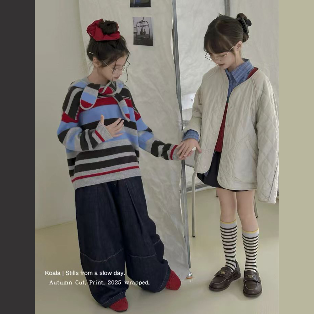 太高级！潮牌koala正品！亲子品牌~女童设计师款无领夹薄棉外套