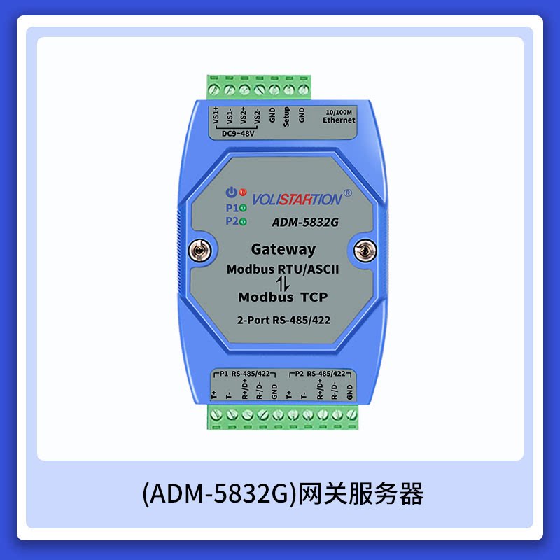 เกตเวย์ Modbus 2 พอร์ต 485 ระดับอุตสาหกรรม แปลง Modbus RTU เป็น Modbus TCP รุ่น ADM-5832G จาก WoLisun