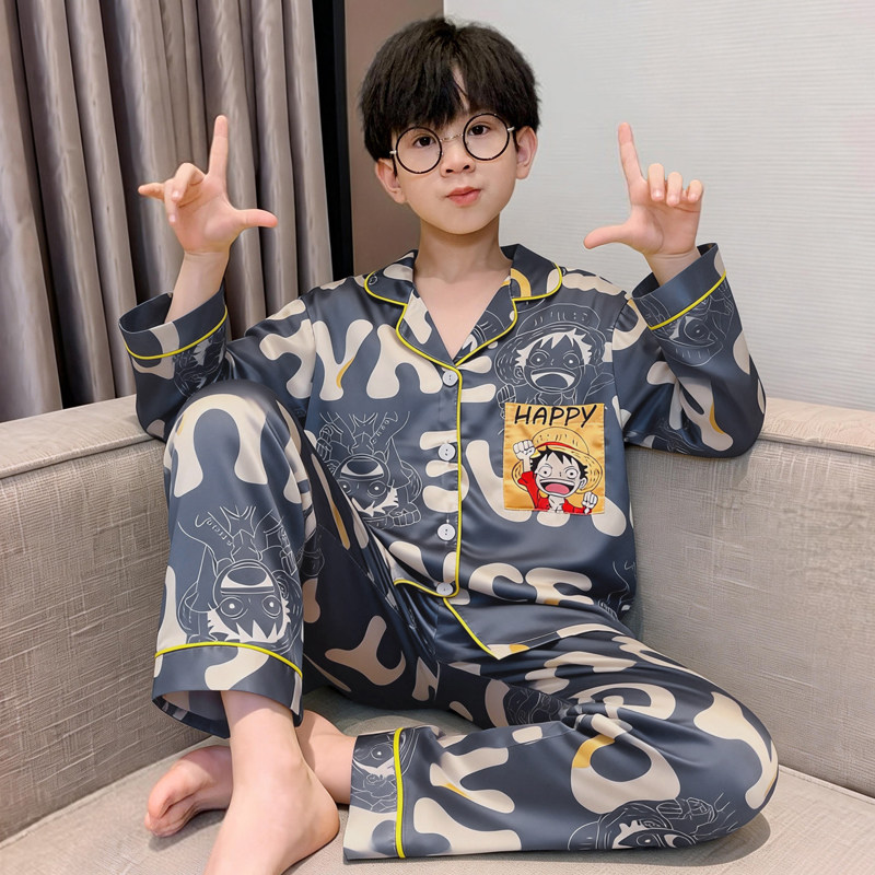 海贼王中大童男孩长袖空调家居服