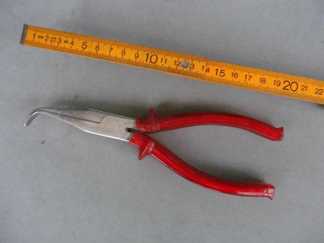 库存老货8寸200mm歪嘴钳无齿扁嘴弯头钳子弯嘴钳异型钳怀旧老工具