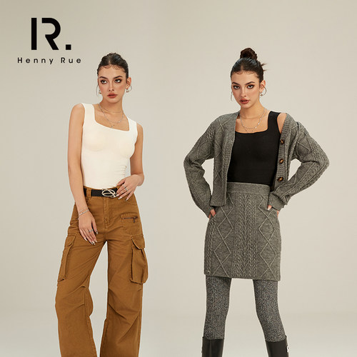 HENNYRUE双面绒免穿文胸背心