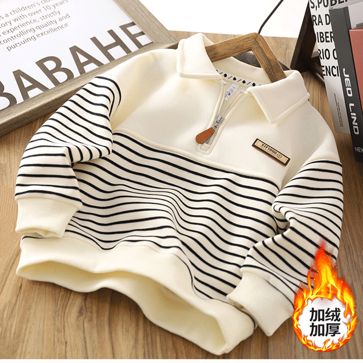 童装休闲翻领条纹卫衣2025秋冬款男女儿童新款韩版polo条纹卫衣C,童装/婴儿装/亲子装,其它,淘宝优惠券,粉丝福利购,淘宝优惠卷