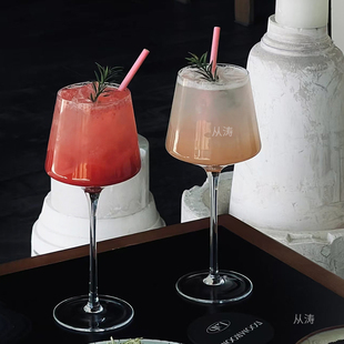 女生微醺酒杯高颜值鸡尾酒杯红酒杯高脚杯氛围感酒杯葡萄酒调酒杯