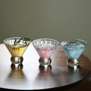 简约风微醺鸡尾酒杯特调茶饮杯果汁饮品杯饮料杯玻璃甜品冰淇淋杯