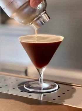 酒吧新款日式矮脚马天尼杯木村鸡尾酒杯马提尼杯创意三角饮品杯子