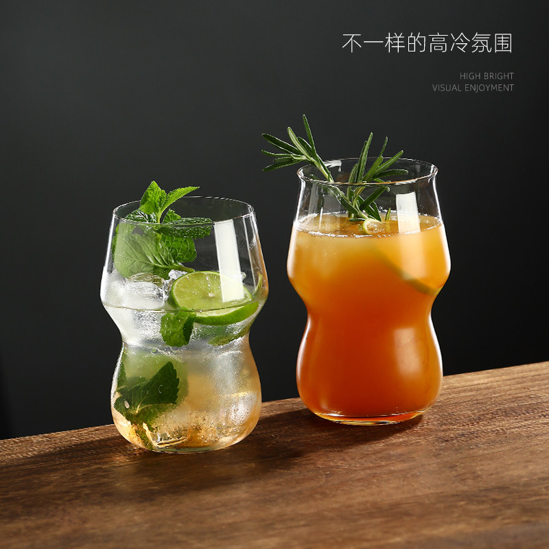 葫芦娃水果茶杯大容量冷饮杯超大玻璃杯果汁杯饮品果茶杯网红杯子