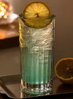 柯林杯直升杯 长岛冰茶杯玻璃直身调酒杯金汤力鸡尾酒莫吉托杯子