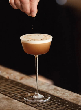 日式无铅水晶专业调酒师140ml高脚鸡尾酒杯马天尼特调酒杯咖啡杯