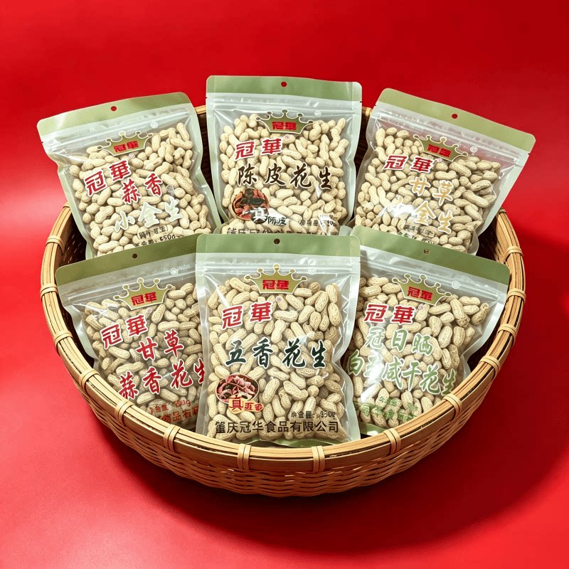 冠华350g多口味蒜香花生系列零食