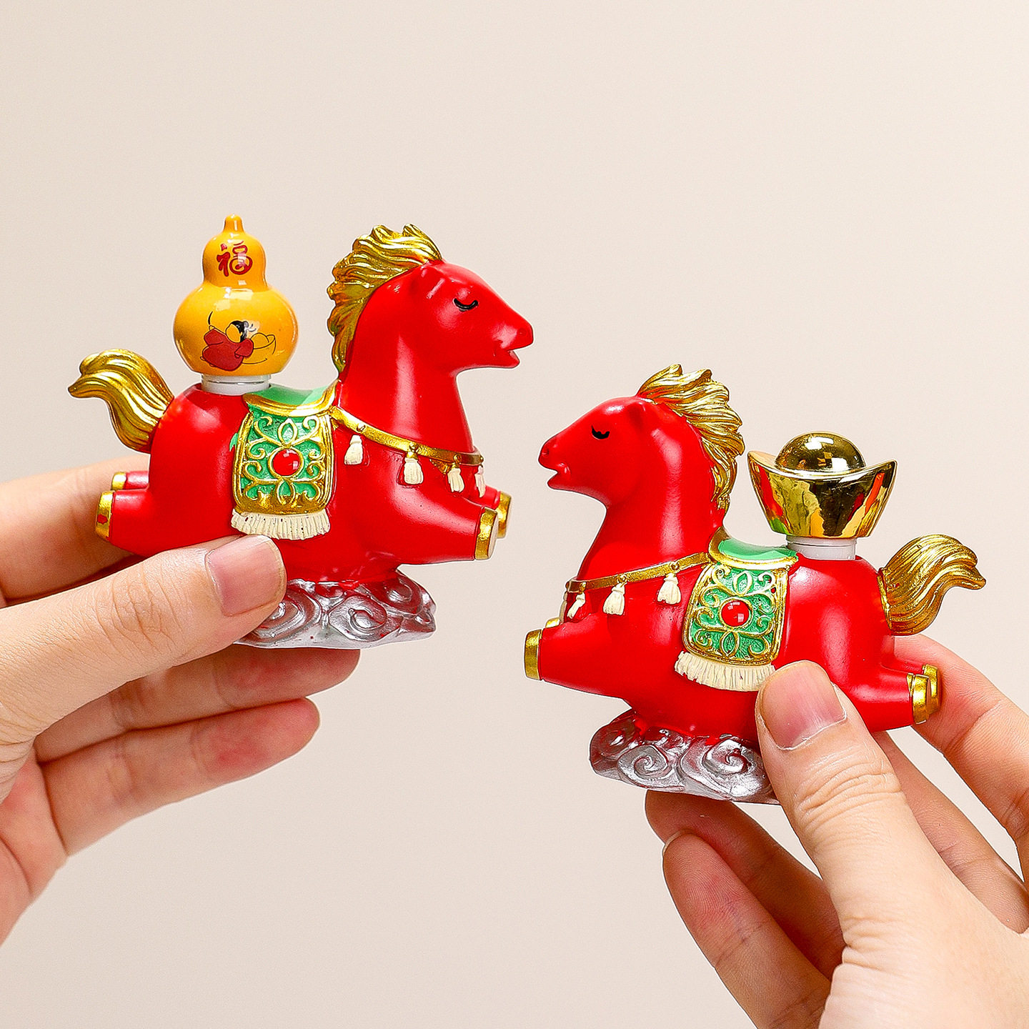 马年吉祥物桌面装饰品年会伴手礼新年礼物小马公仔摆件礼品国潮马