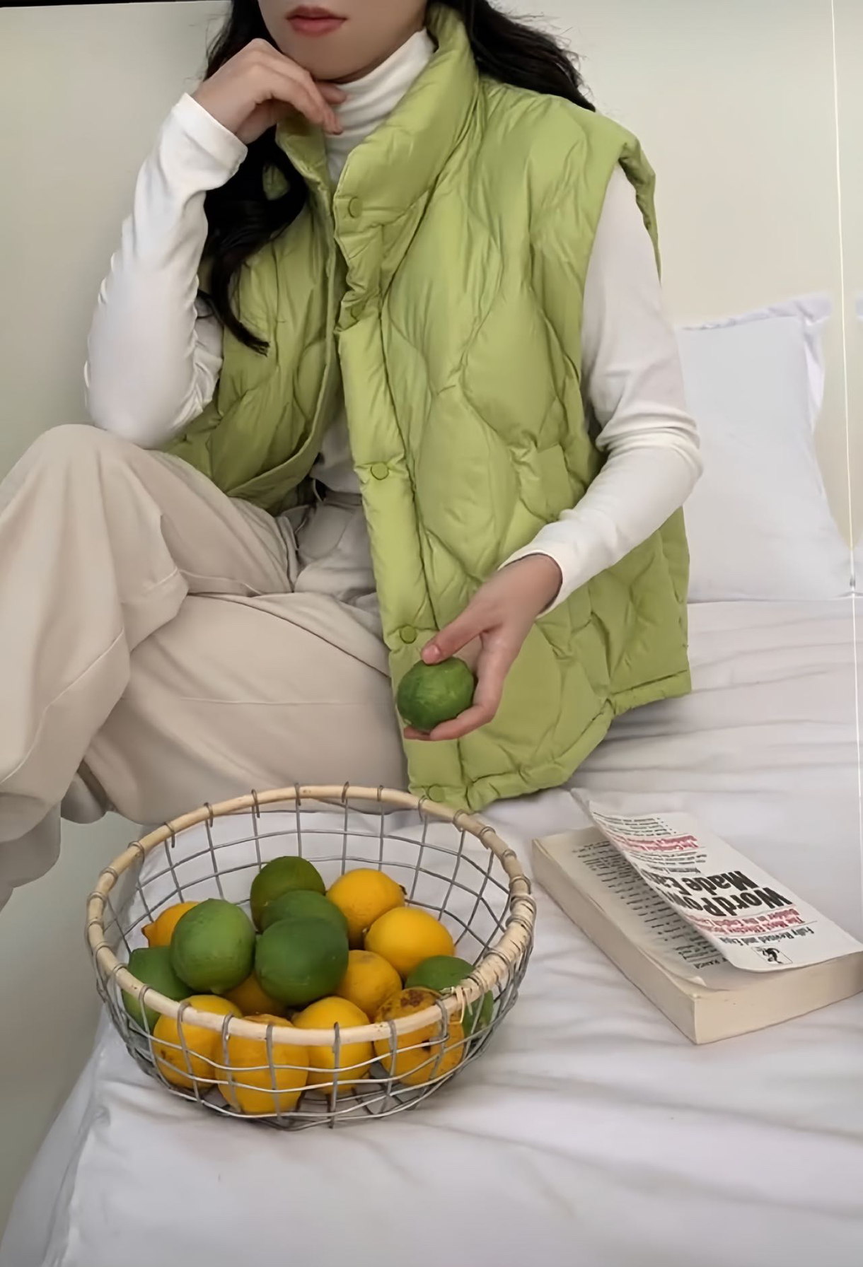sale 现货 韩国东大门原单select maket女士时尚压线羽绒马甲