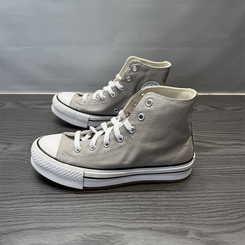 匡威女厚底增高云杉灰高帮帆布鞋