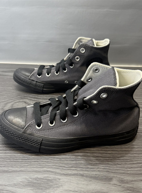 CONVERSE匡威All Star复古灰黑男女厚鞋舌高帮休闲帆布鞋 A10511C