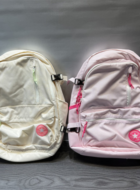 CONVERSE匡威奶白色大容量男女复古双肩包电脑包书包10017270-A08