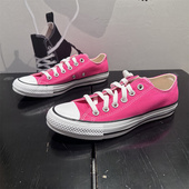 Star玫红西瓜红男女低帮休闲透气帆布鞋 CONVERSE匡威 All A06569C