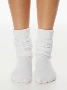 长筒袜子 外贸原单尾货女款 瑜伽运动日常堆堆袜 Wilfred ARITZIA