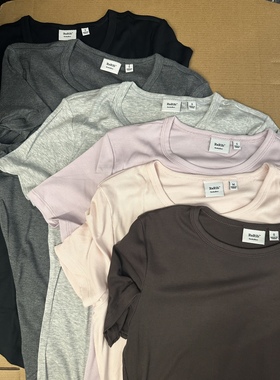 外贸aritiza sunday best瑜伽运动穿修身显瘦版型弹力莫代尔短袖