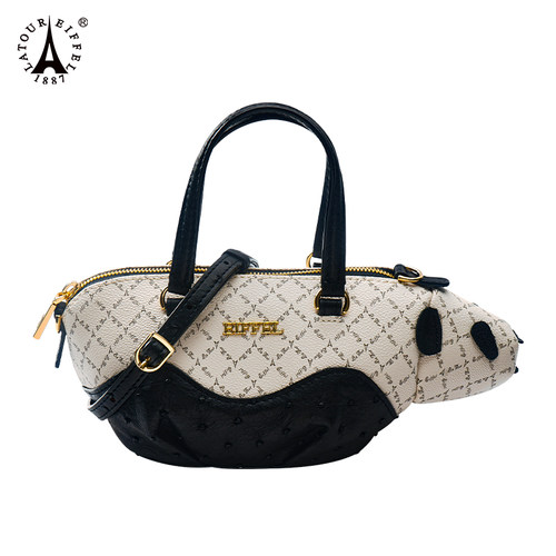 艾菲尔斜挎手提包熊猫小包包简约