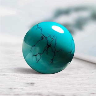 原矿高瓷绿松石网花乌兰花圆珠散珠配珠单颗星月菩提金刚手串配饰