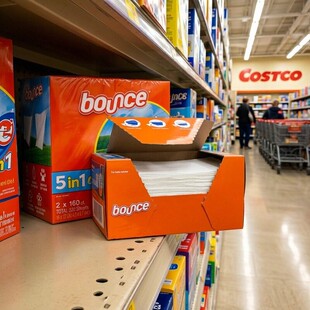 美国bounce邦氏烘衣机专用烘干柔顺纸香衣片160片 效期28.6 盒