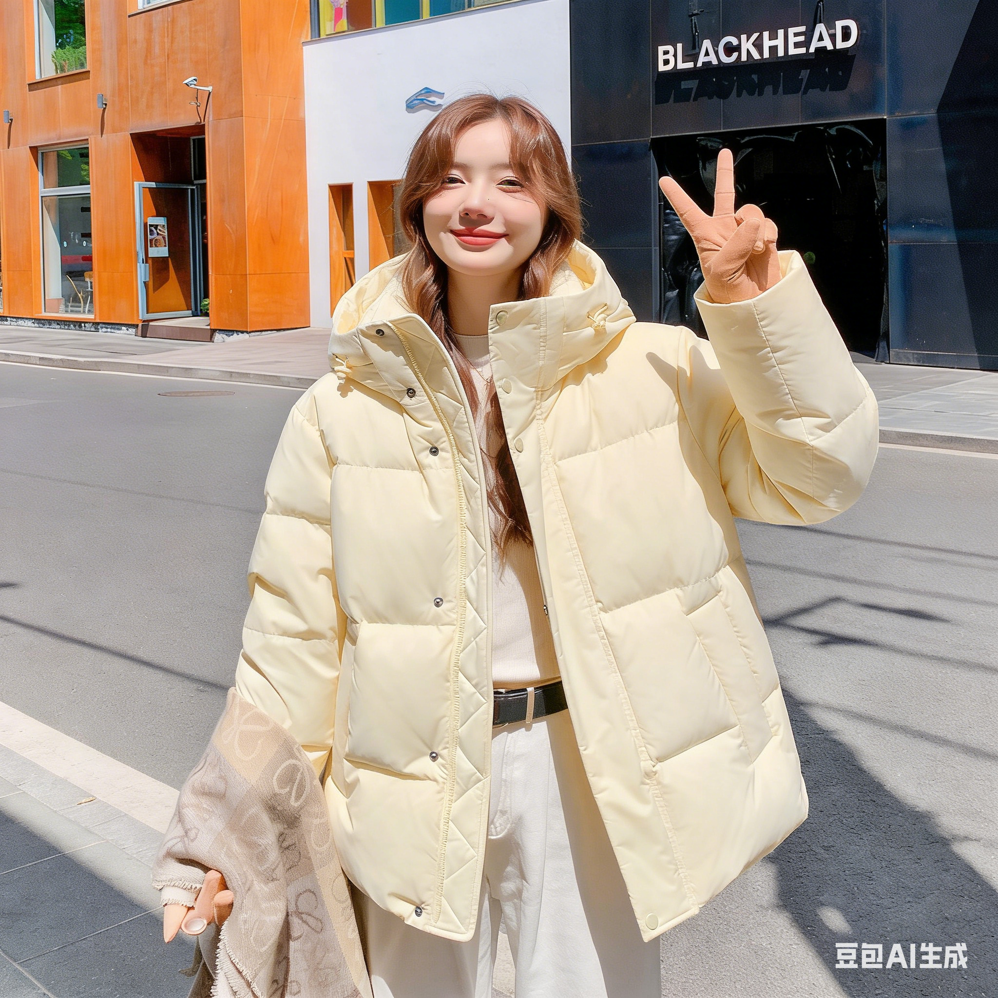 羽绒棉服女款2025新款超好看中戏棉袄冬季加厚中长款过膝棉衣外套